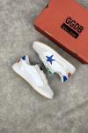 MOCE Ballstar GGDB/GoldenGoose Spor Yıldız Detaylı Spor Ayakkabı Beyaz-Mavi
