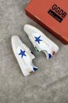 MOCE Ballstar GGDB/GoldenGoose Spor Yıldız Detaylı Spor Ayakkabı Beyaz-Mavi